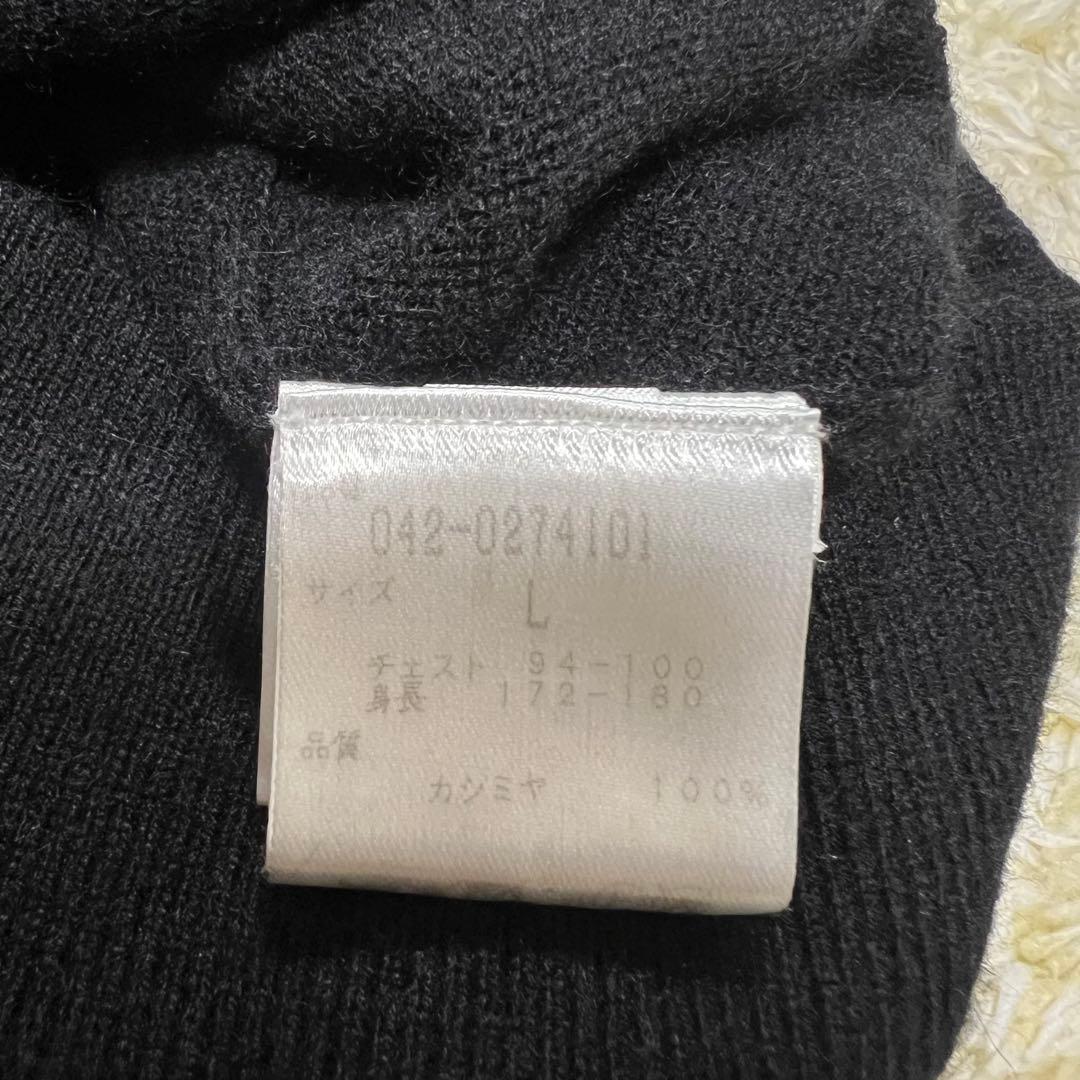 【カシミヤ100%】St ANDREWS モックネック ニット ゴルフ L 黒