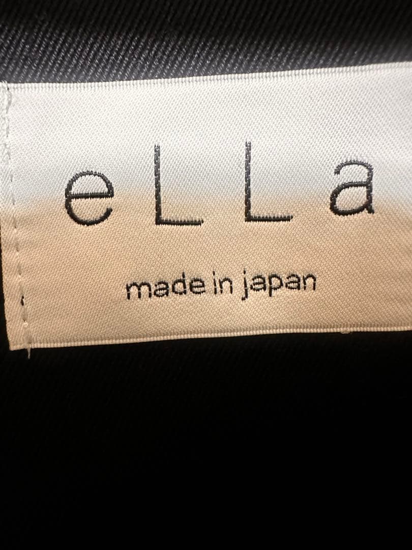 ella selectshop コットンツイルアシンメトリーコート ネイビー