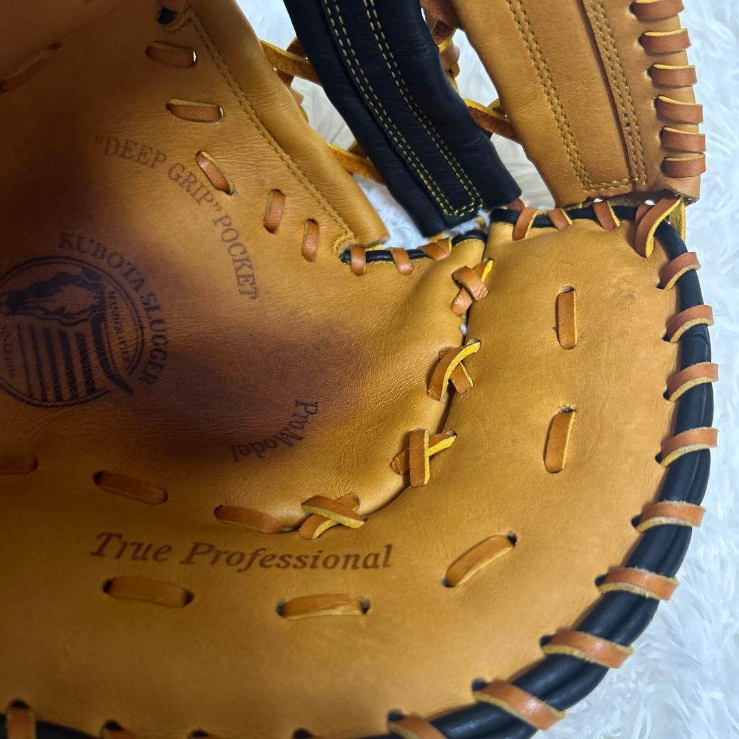 【美品】久保田スラッガー 軟式 ファーストミット KSF-ZUR タン×ブラック