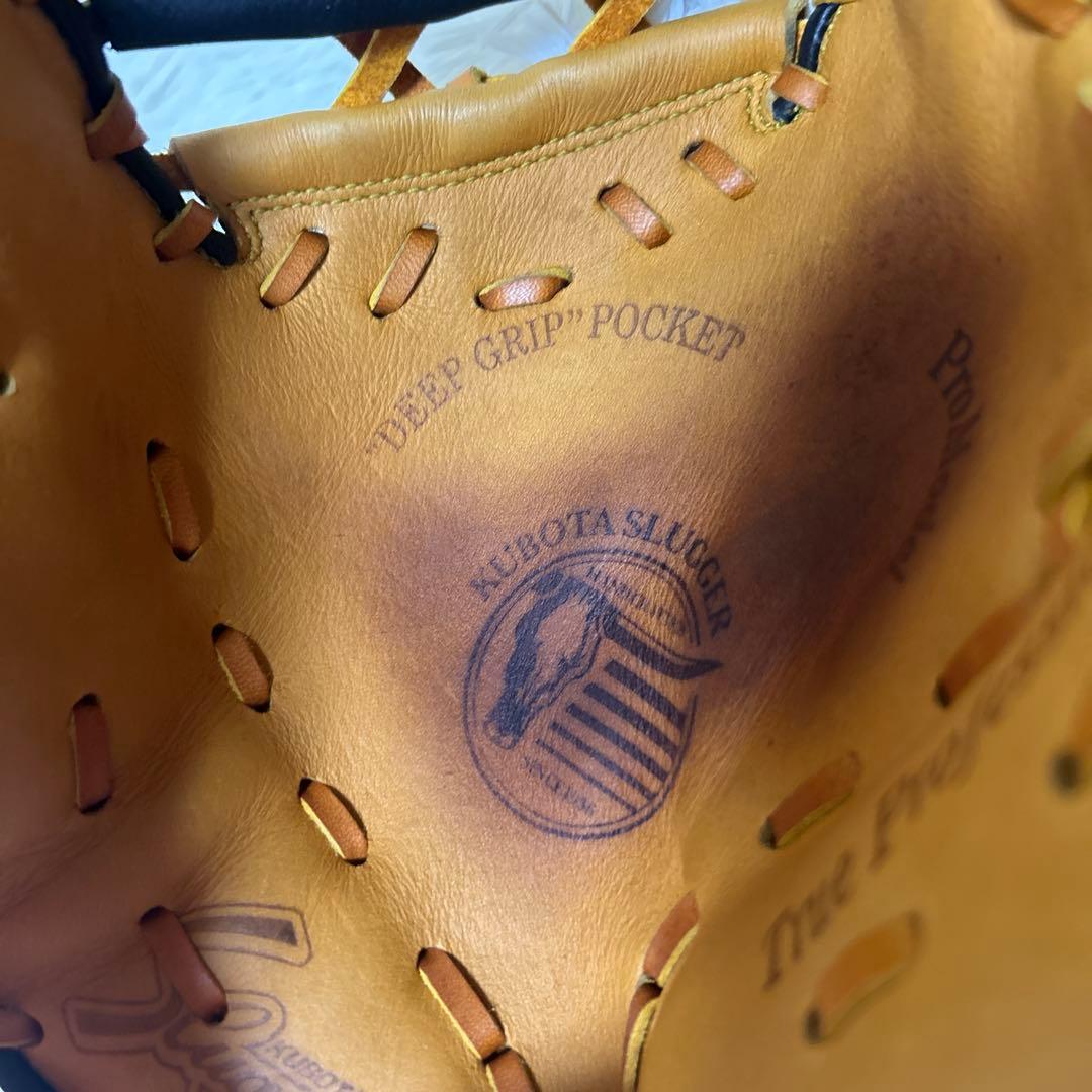 【美品】久保田スラッガー 軟式 ファーストミット KSF-ZUR タン×ブラック