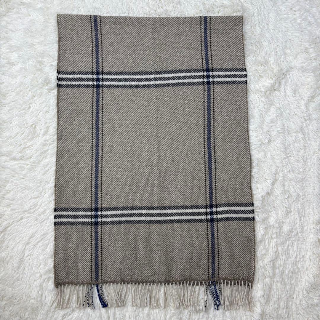 BEGG&CO✨トゥモローランド✨大判マフラーストール✨チェックアンゴラウール混
