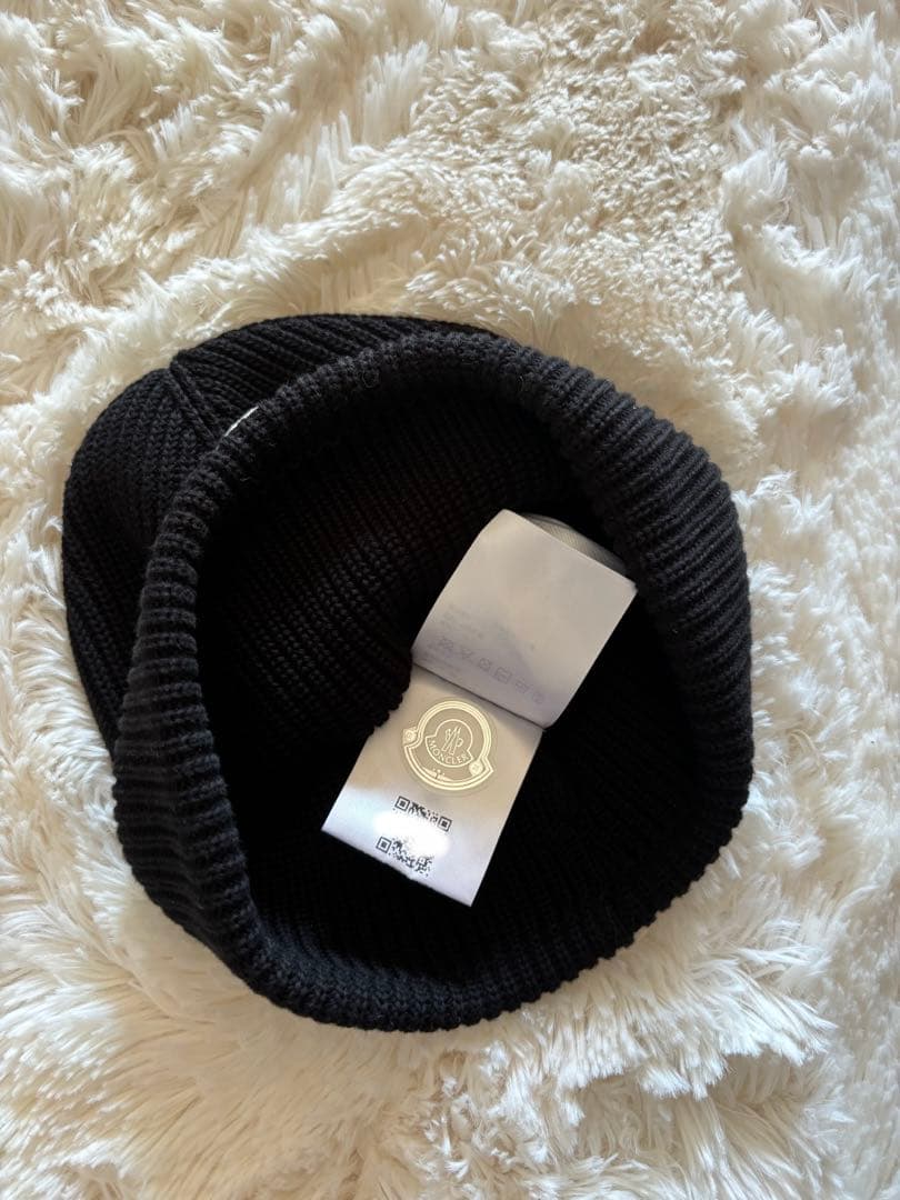 【美品】MONCLER ニット帽 黒 ⭐︎タグあり