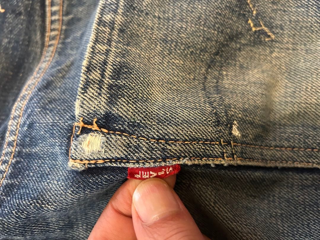 最低 価格ファッション - 雰囲気抜群リーバイス501XX W36 L/28 BIGE 赤