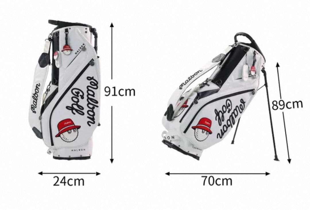 【即発送】 Malbon マルボンゴルフ キャディバッグ 男女兼用 スタンド式