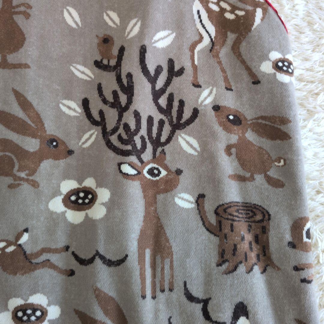 日本製★OLLEBOREBLA　フード付きコート　ぶたさん　ビーズ　バンビ