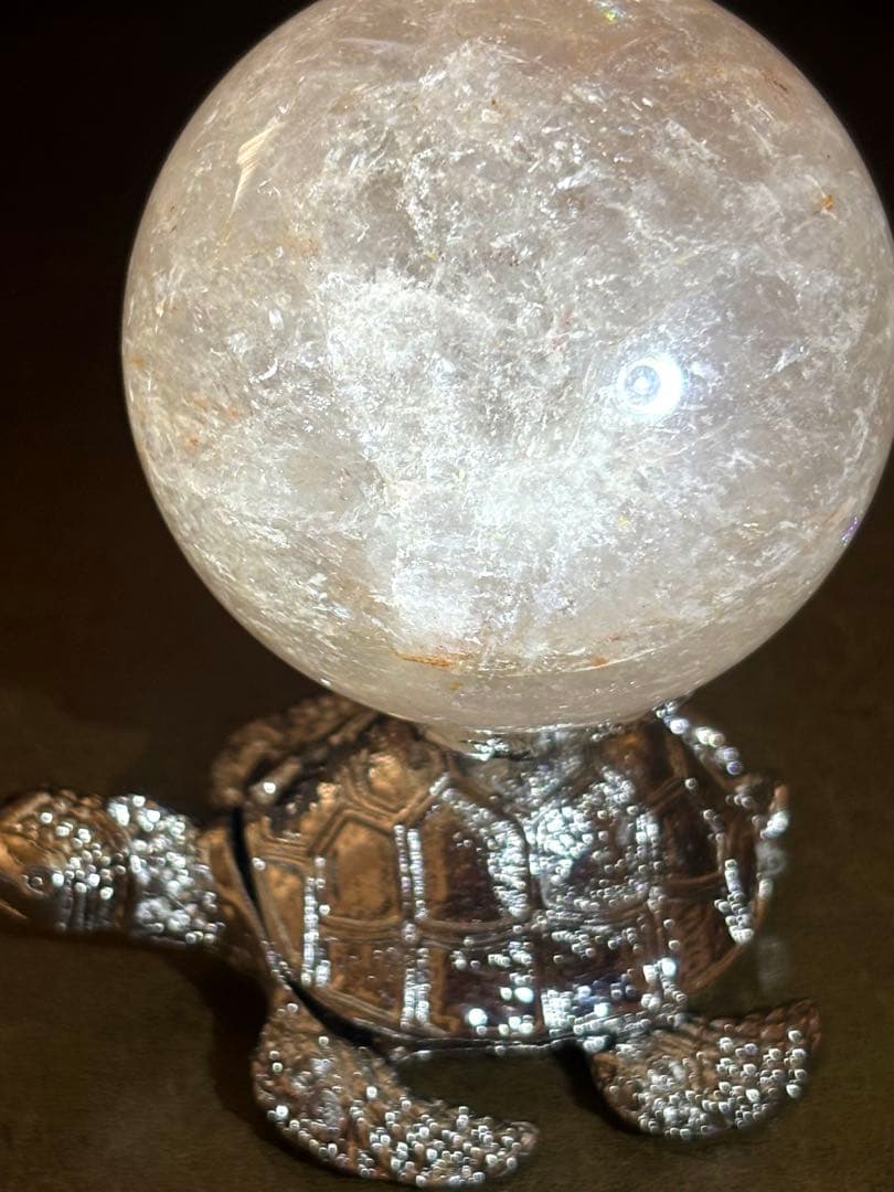 ピンクアゼツライトスフィア 55㎜ アメリカ産（新品未使用）亀の台座