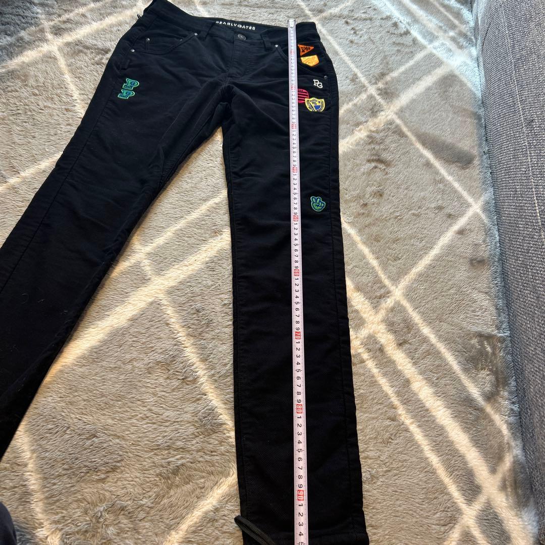 ほぼ新品】PG 刺繍パッチ付き黒スキニーパンツ