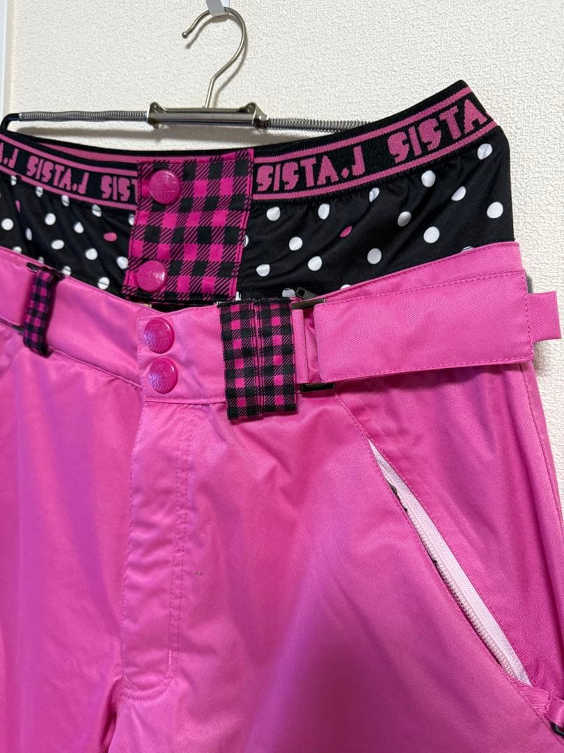 美品】X-NIX セットアップ スノボーウェア L/（USM）ピンク チェック