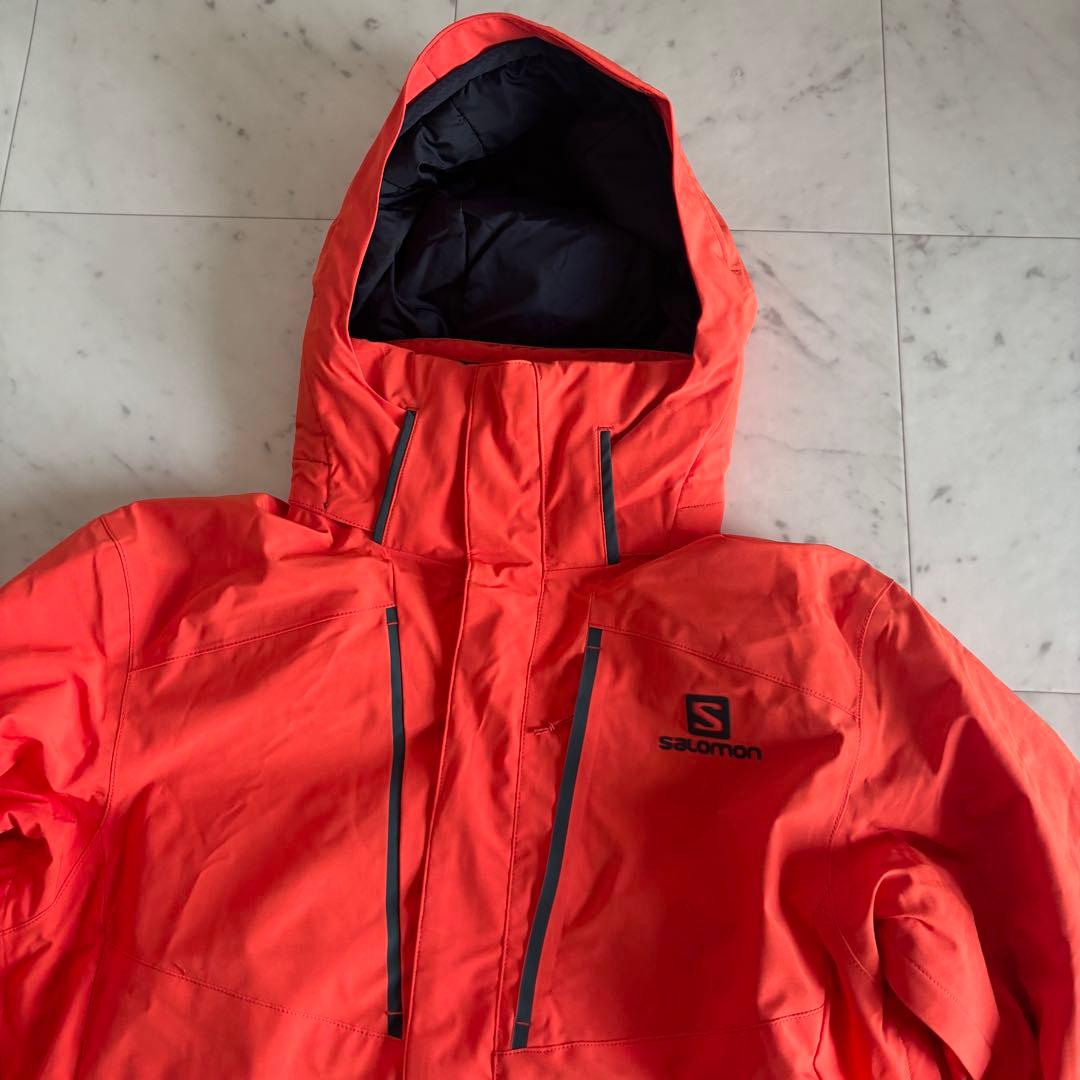 美品 salomon サロモン スキーウェア ジャケット 中綿 オレンジ L