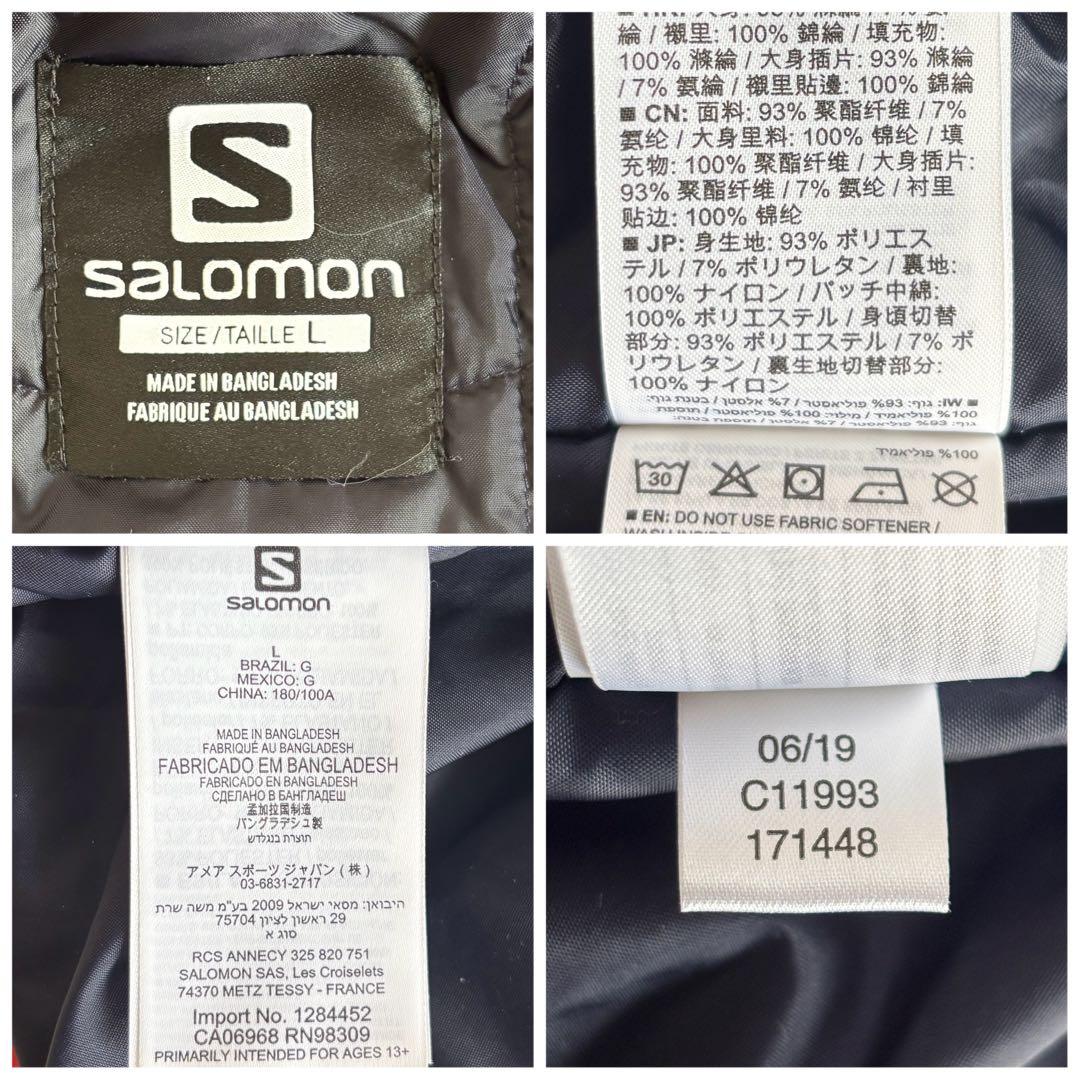 美品 salomon サロモン スキーウェア ジャケット 中綿 オレンジ L