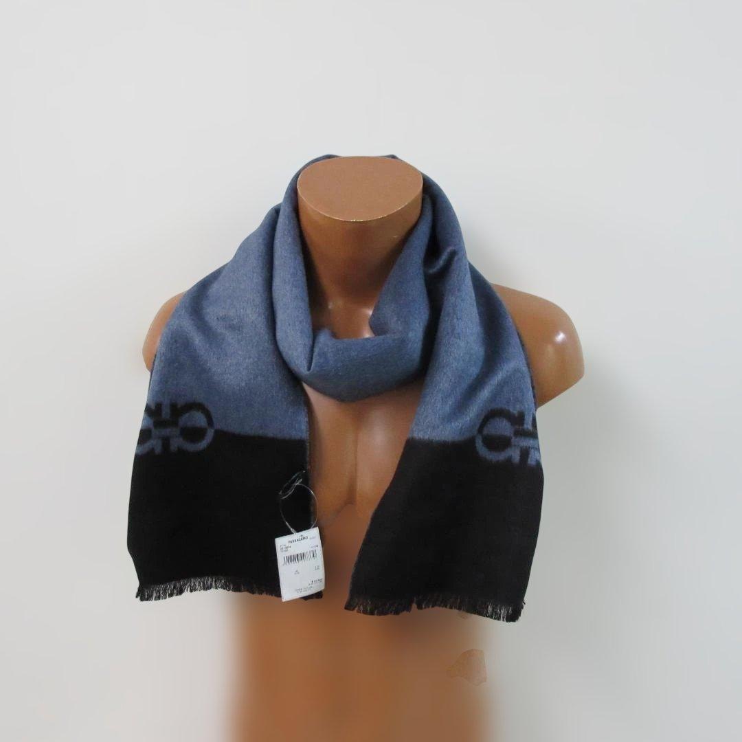 定価41800円の7割引フェラガモ絹カシミヤ新品箱付Ferragamoマフラー