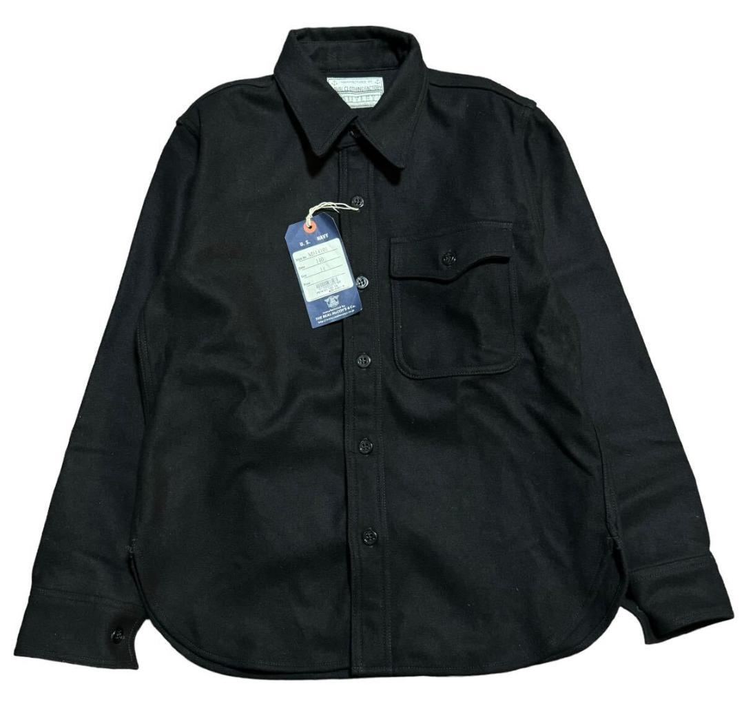 未使用品 リアルマッコイズ ミリタリー ウール シャツ ネイビー 14