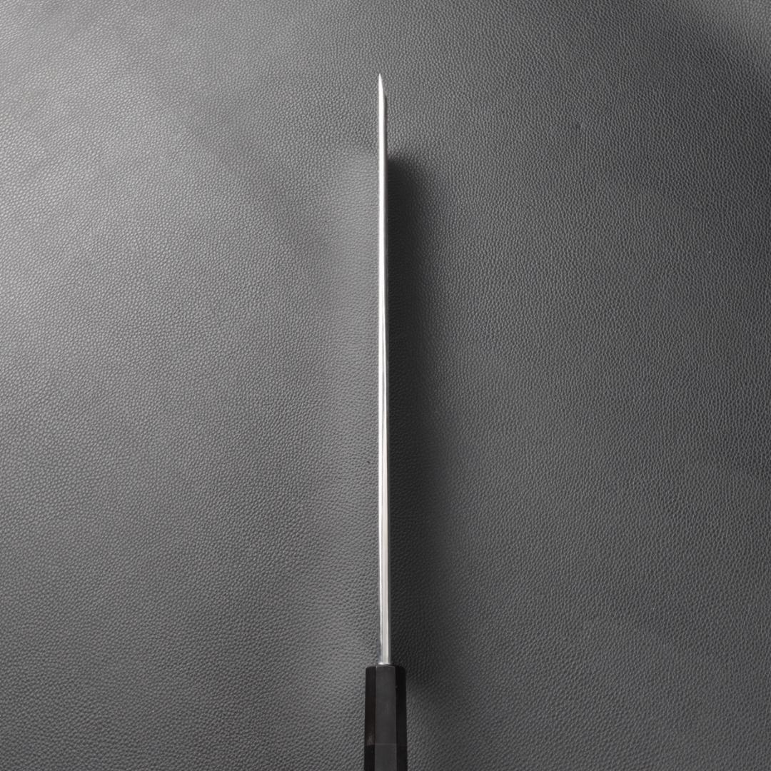 11028 鱧切り 骨切り包丁 尺寸 鏡面仕上げ 刺身包丁 黒檀黒水牛角八角