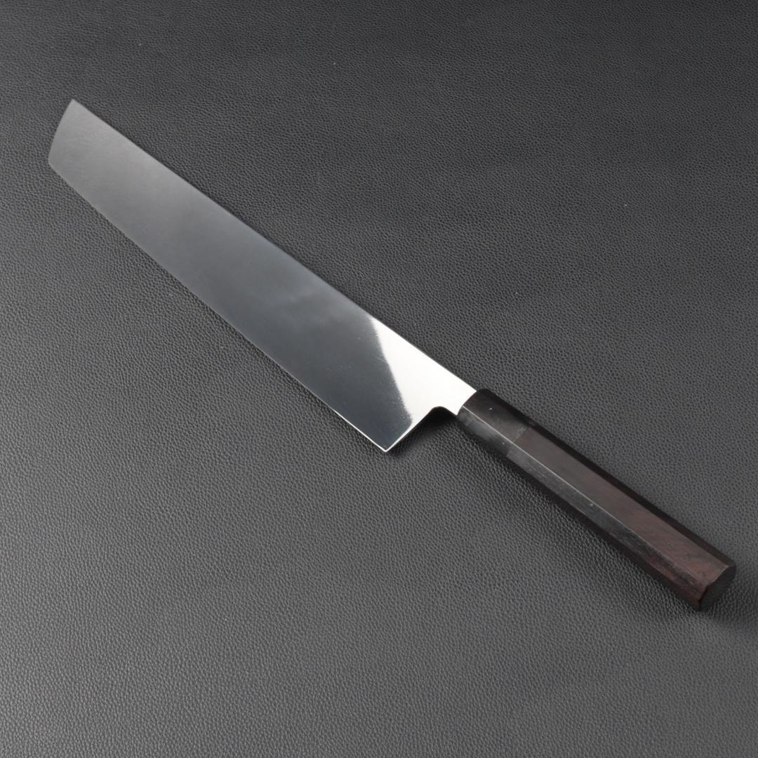 11028 鱧切り 骨切り包丁 尺寸 鏡面仕上げ 刺身包丁 黒檀黒水牛角八角
