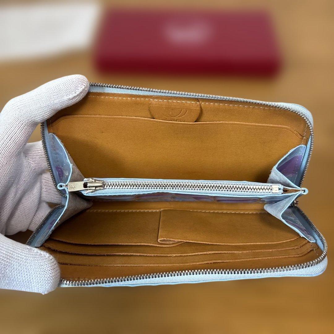 [超美品] 新進工房 パヴェレザー 極小長財布 batard-バタール【管:Ｚ】