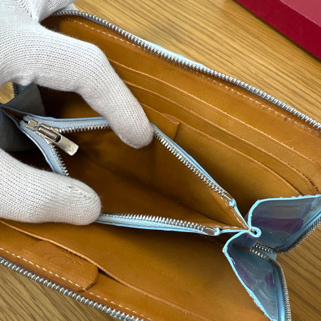 [超美品] 新進工房 パヴェレザー 極小長財布 batard-バタール【管:Ｚ】