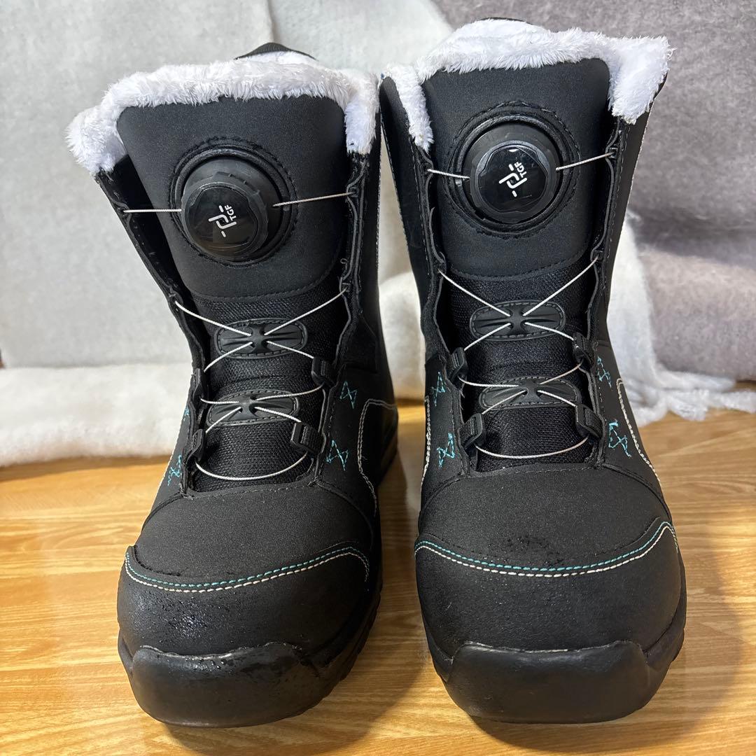 SPOON】KID ダイヤル式スノーボードブーツ ブラック×ブルー【25cm】