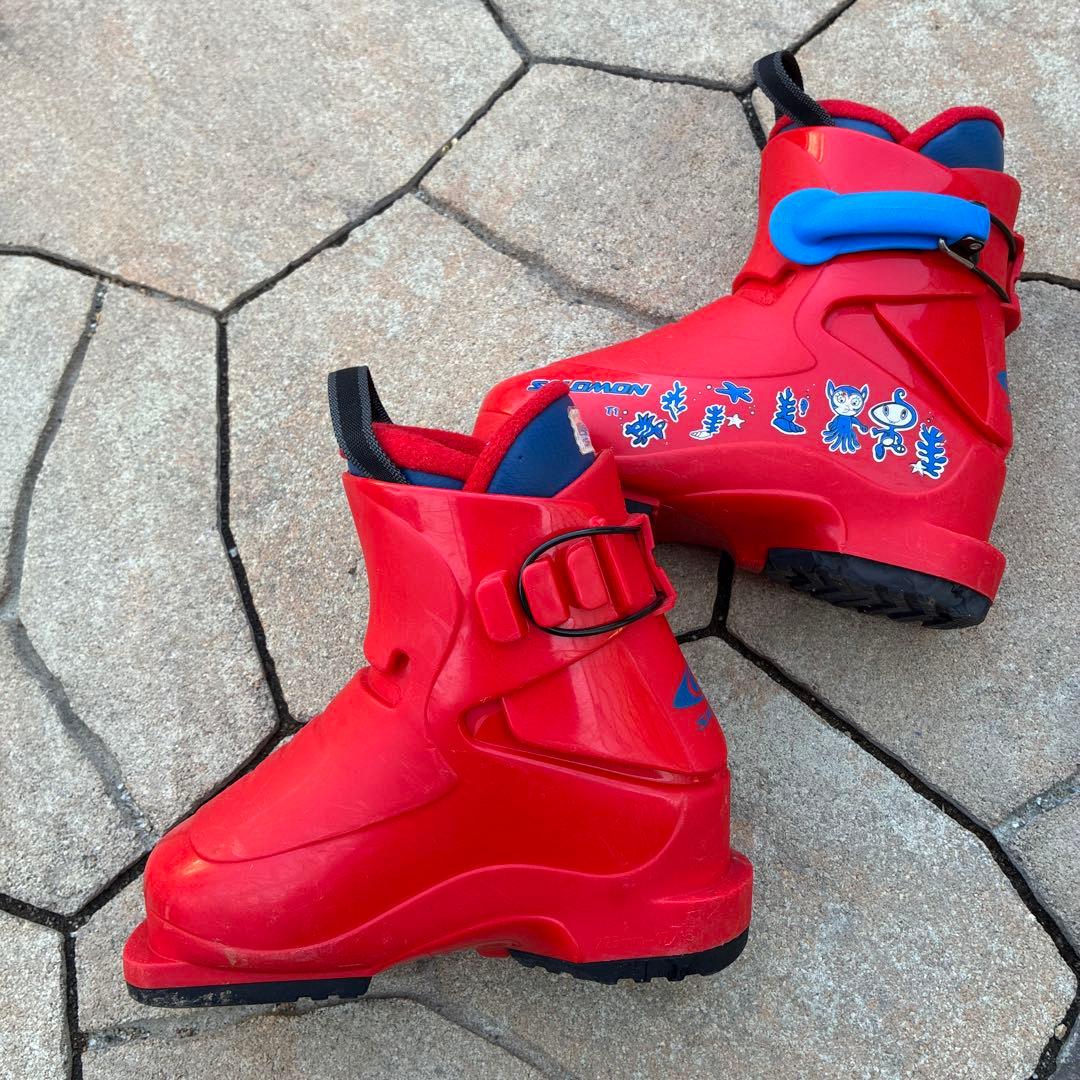 スキーを始めるキッズに◼️スキー板とブーツ3足セット　ノルディカ　サロモン　ハート