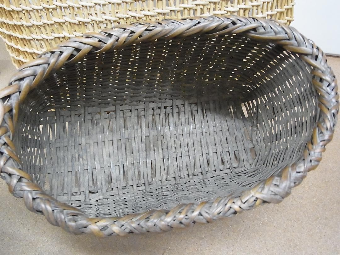 こ*子様 あけび（未使用）・籐（昭和）　籠　かご　2個　まとめて