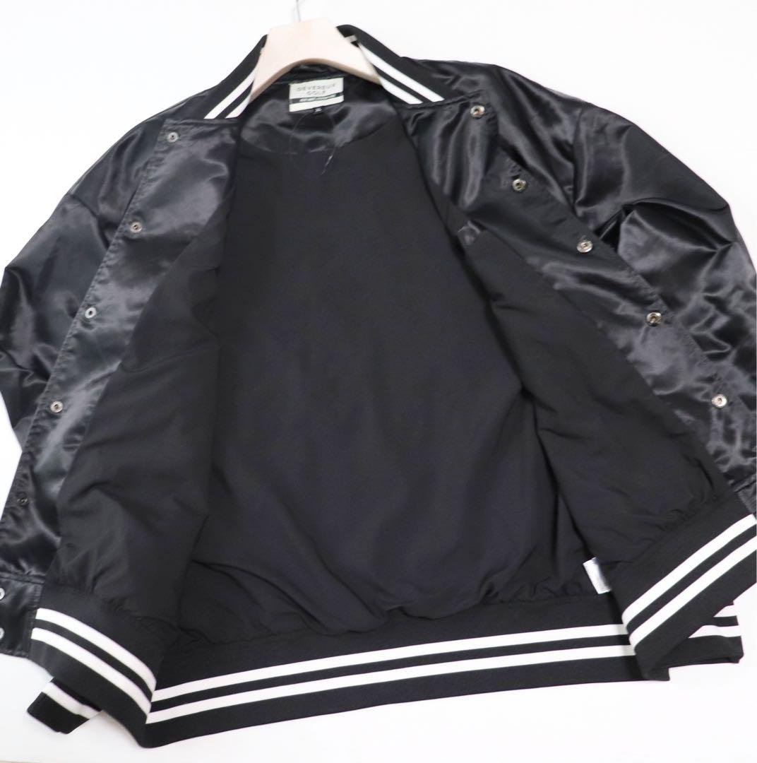 《デヴァローゴルフ》新品 ビッグロゴ・スカルキャディ・Dロゴ刺繍入ブルゾン XL