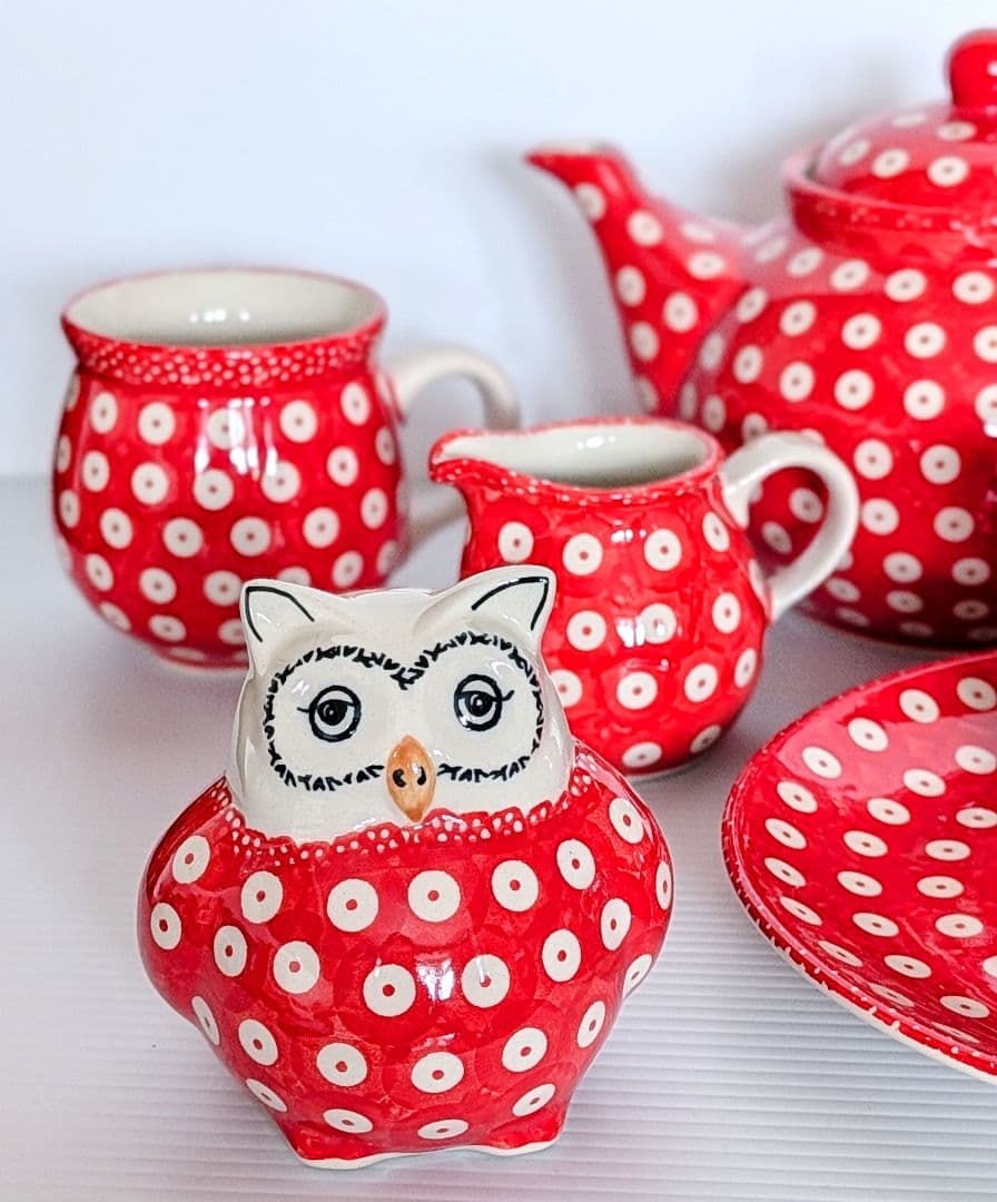 ⭐️ポーリッシュポタリー 赤 目玉セット