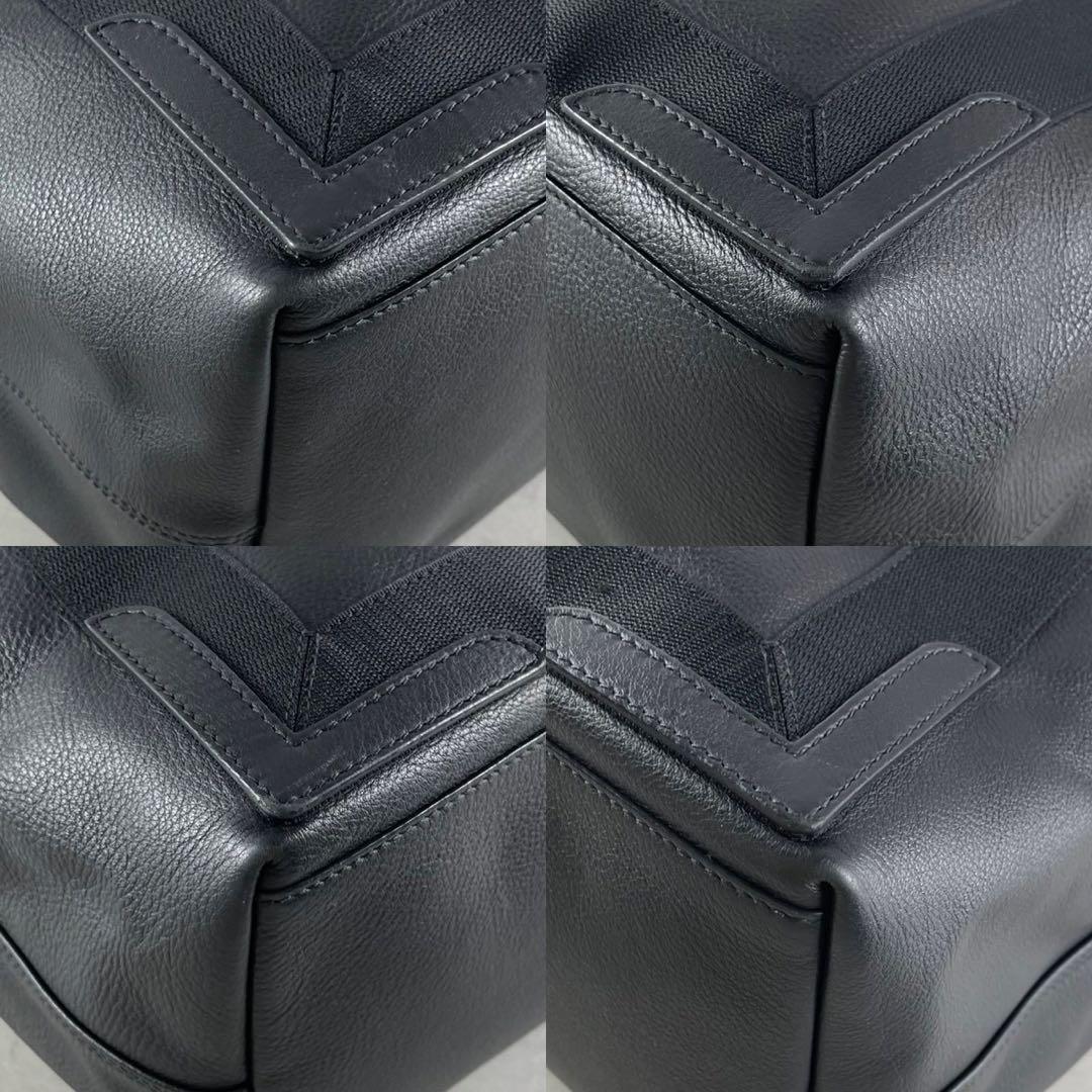 【極美品】バレンシアガ ネイビーカバス S トートバッグ エブリデイ レザー 黒