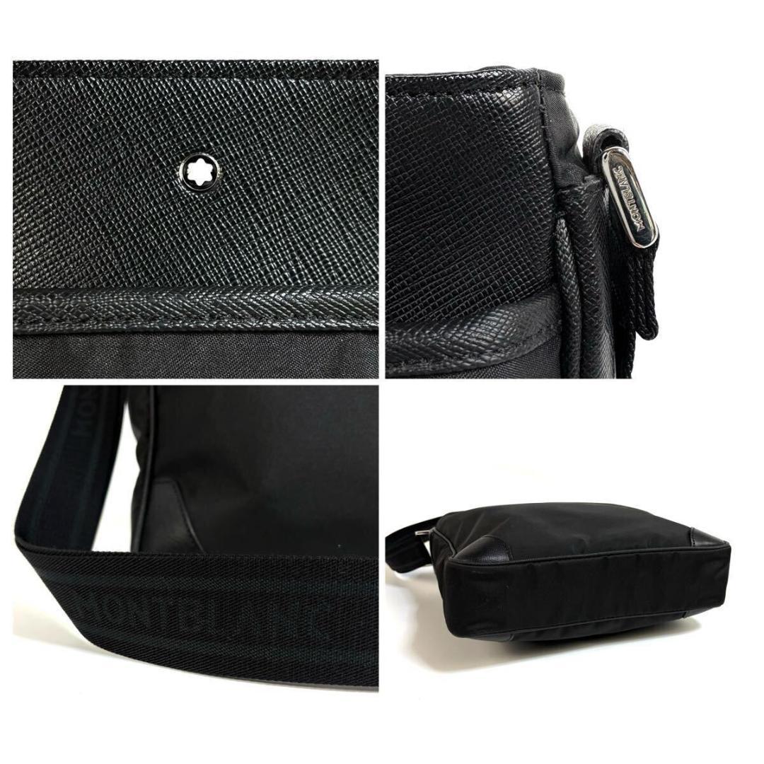 【美品】モンブラン レザー ショルダーバッグ イタリア製 カード タグ付