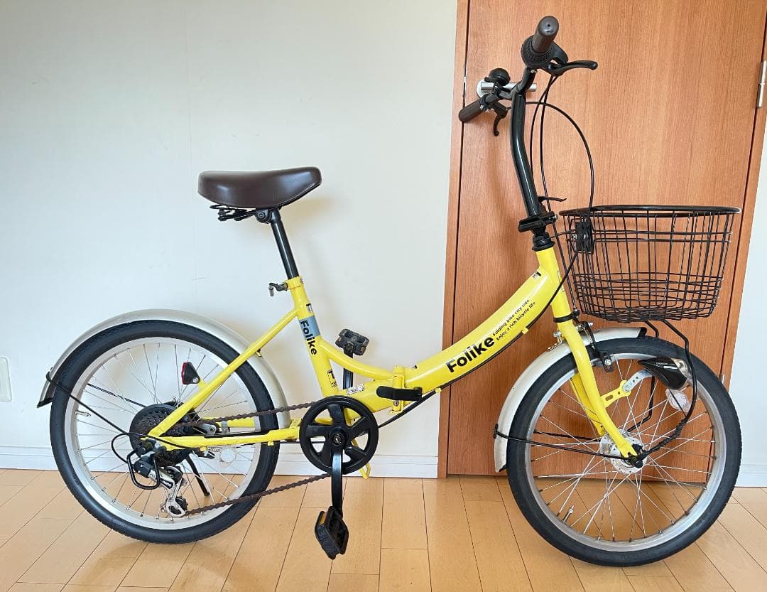 折りたたみ自転車 Folikeシマノ6段変速 20インチ LEDランプ 引取専用