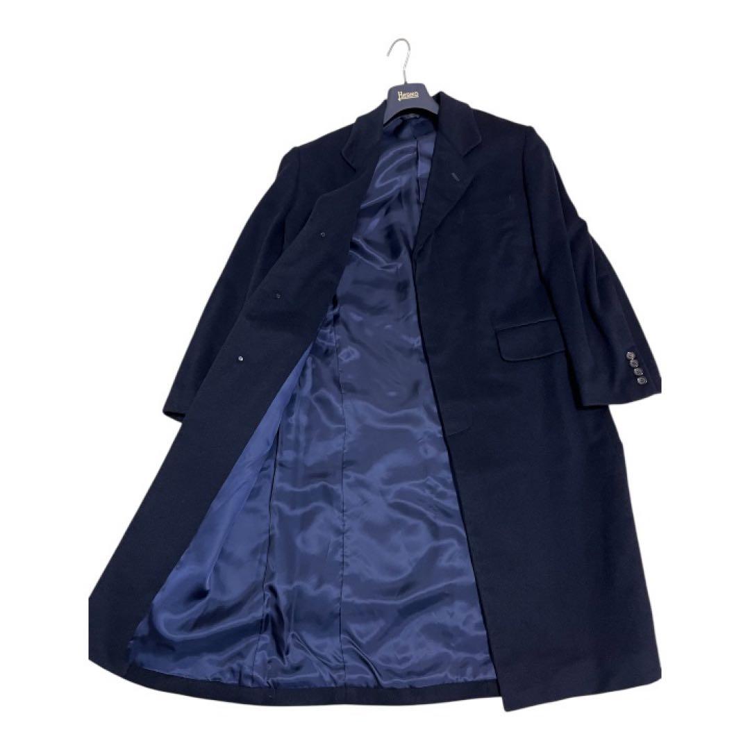 極美品【ロロピアーナ×カシミヤ100%】 比翼 チェスターコート M~L相当