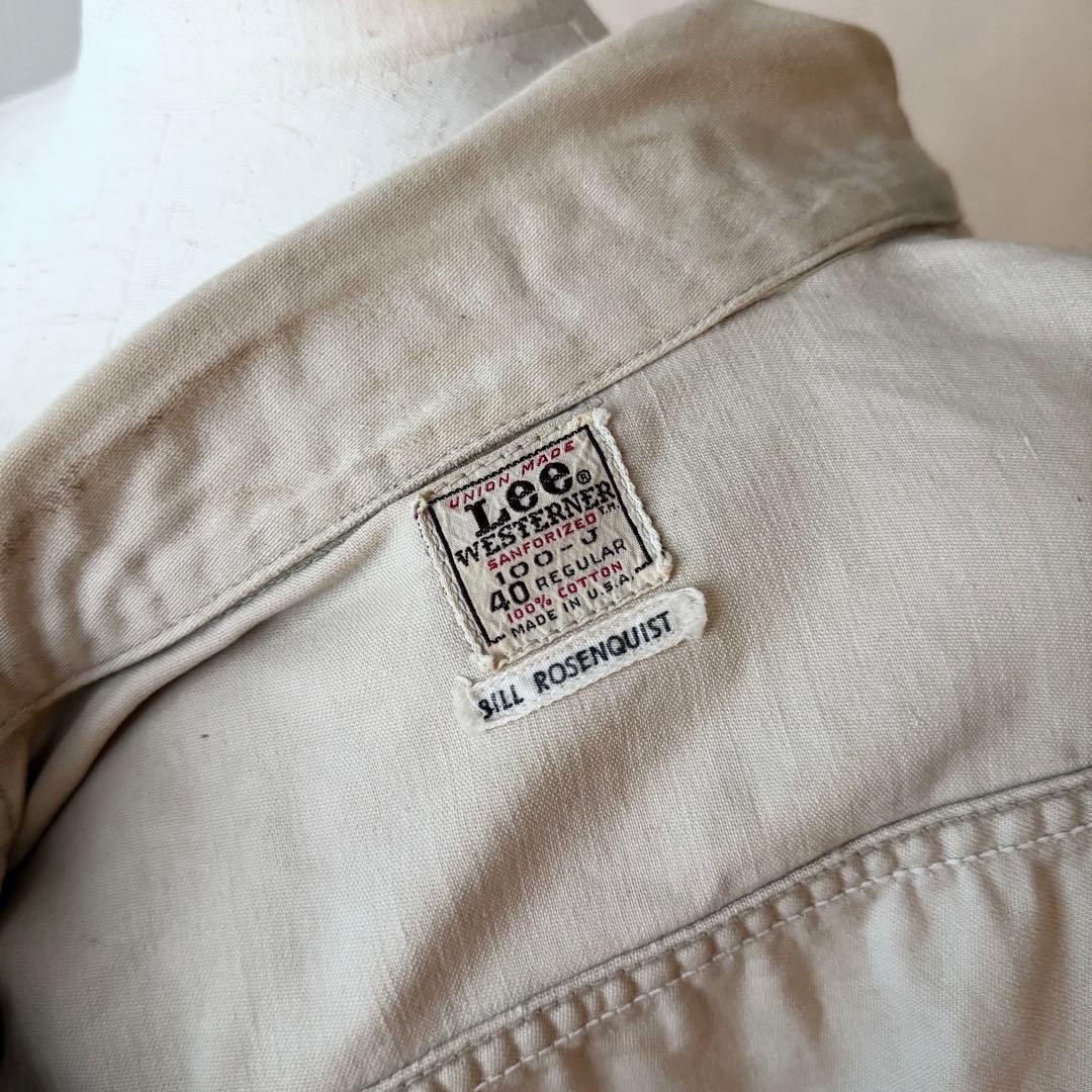 ヴィンテージ Lee ウエスターナー 40 REGULAR ホワイト 60s