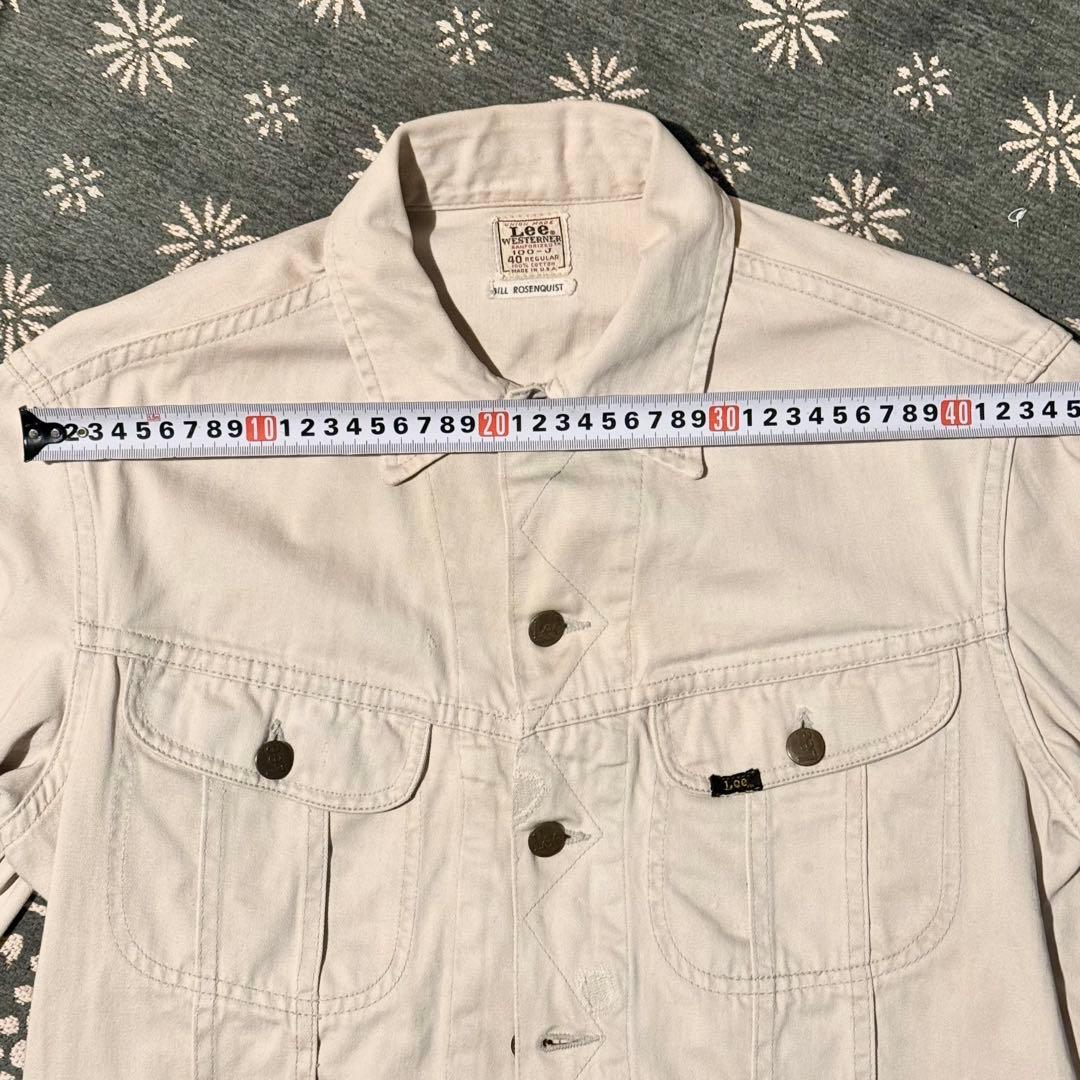 ヴィンテージ Lee ウエスターナー 40 REGULAR ホワイト 60s