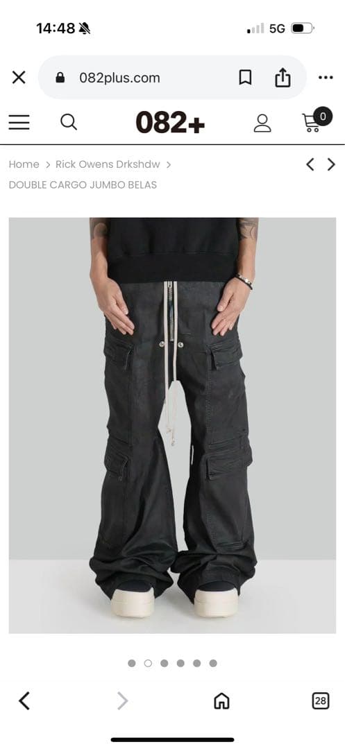 a*n様 Rick Owens DOUBLE CARGO JUMBO BELAS