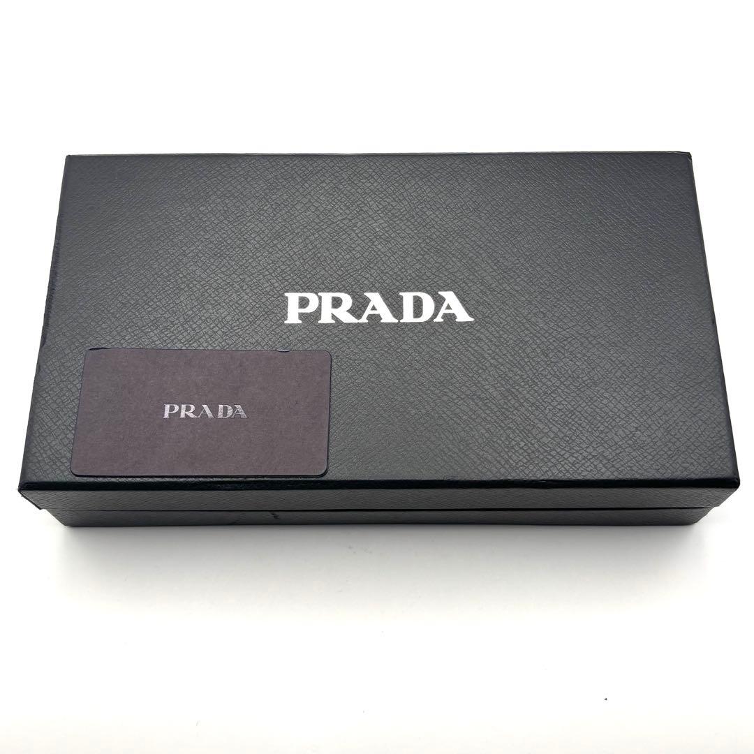 プラダ 長財布 三角ロゴ サフィアーノレザー Wホック ブラック 1M1133