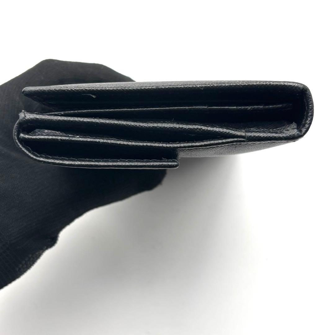 プラダ 長財布 三角ロゴ サフィアーノレザー Wホック ブラック 1M1133