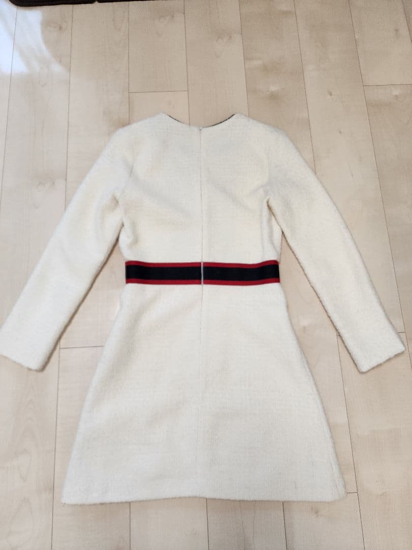 maje ワンピース 38　アイボリー Vネック ミニワンピース