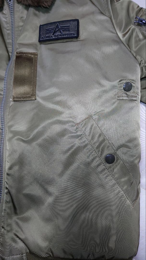 ALPHA INDUSTRIES B-15襟ボア フライトジャケット Lサイズ
