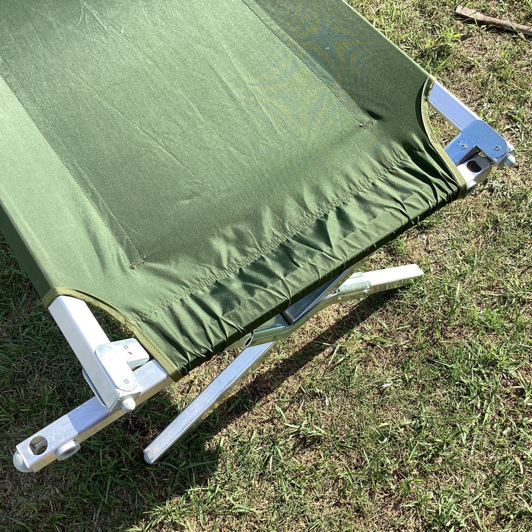 米軍　アルミフレームフォールディングコット　ユーズド　簡易ベッド