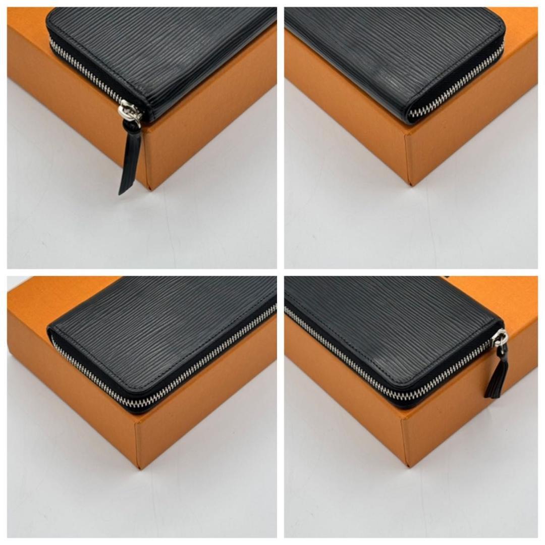 大人気 ルイヴィトン クレマンス エピ ノワール ラウンドファスナー 長財布 黒