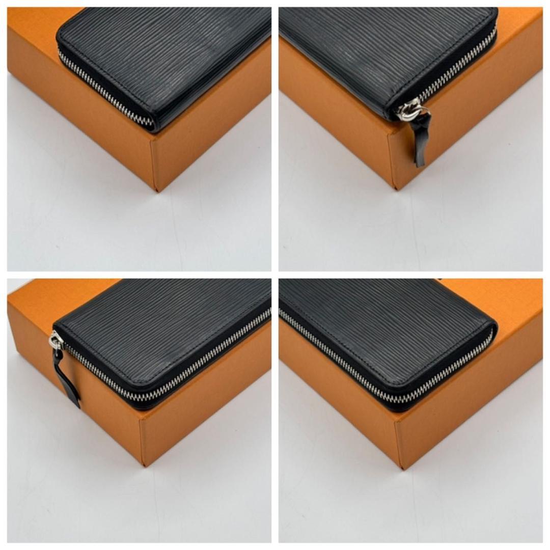 大人気 ルイヴィトン クレマンス エピ ノワール ラウンドファスナー 長財布 黒