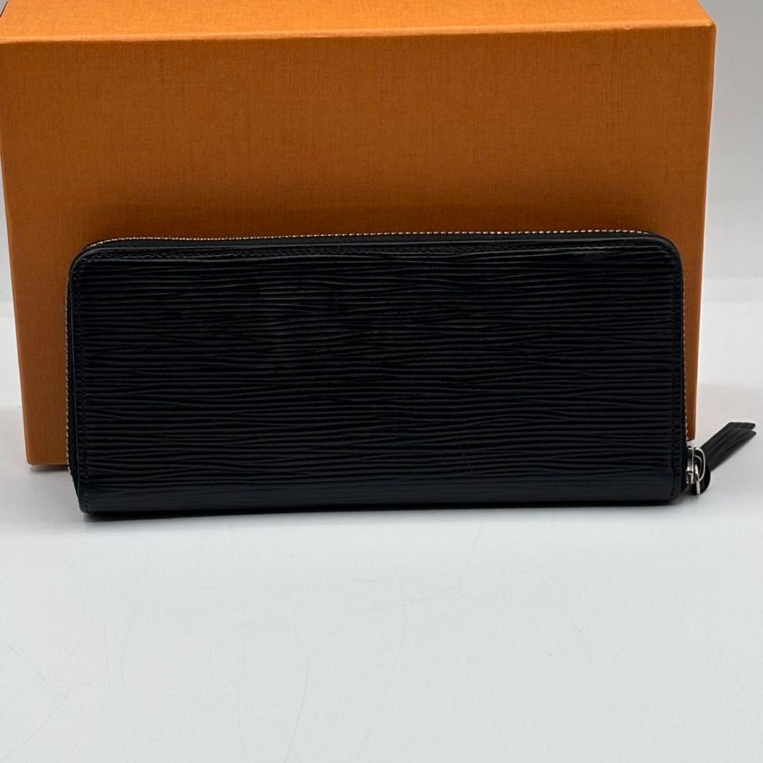 大人気 ルイヴィトン クレマンス エピ ノワール ラウンドファスナー 長財布 黒