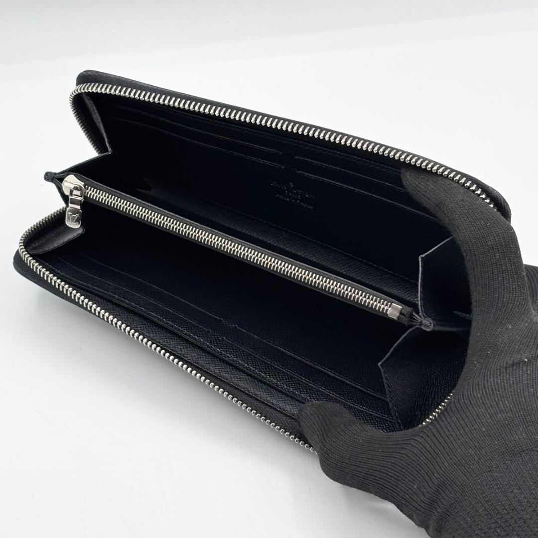 大人気 ルイヴィトン クレマンス エピ ノワール ラウンドファスナー 長財布 黒