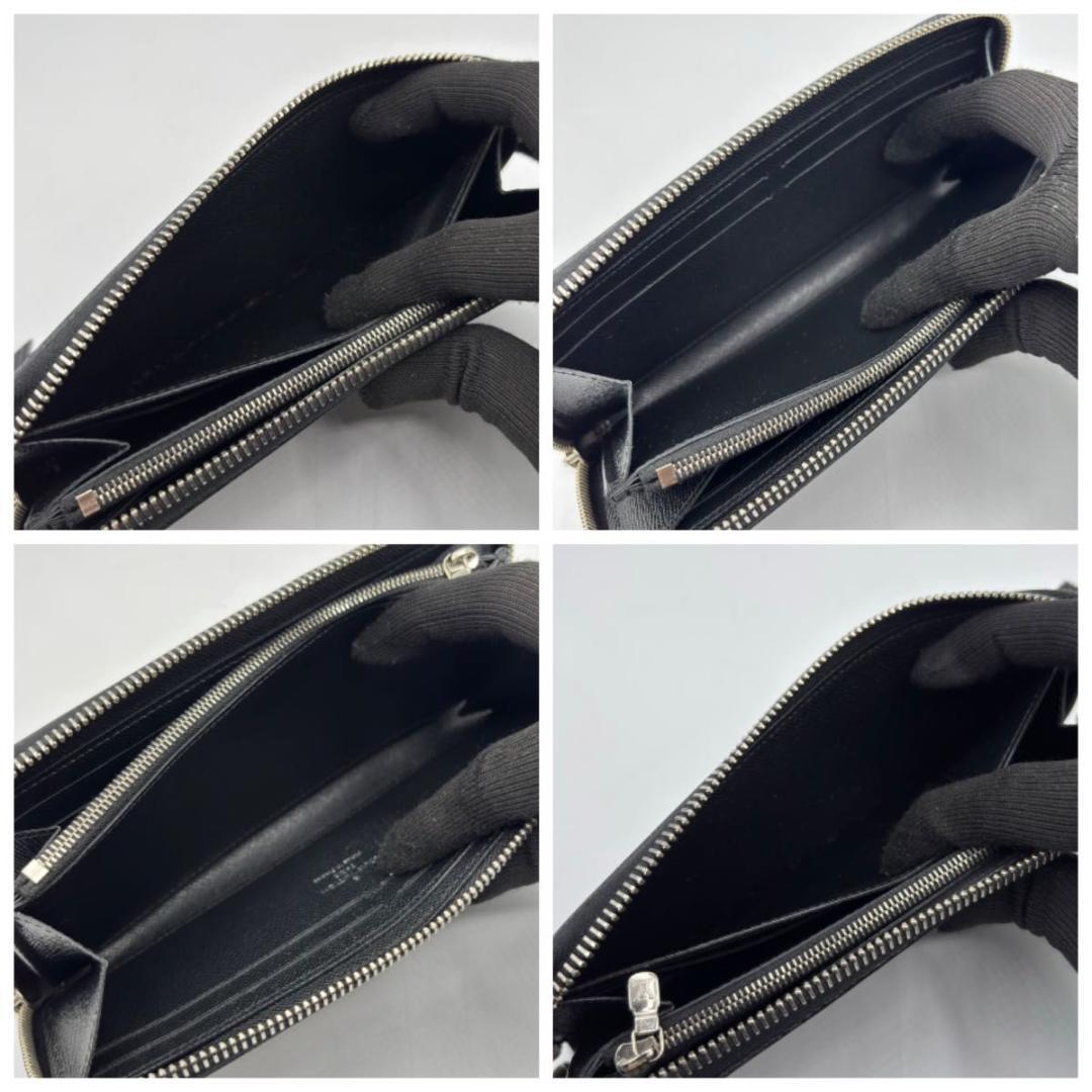 大人気 ルイヴィトン クレマンス エピ ノワール ラウンドファスナー 長財布 黒