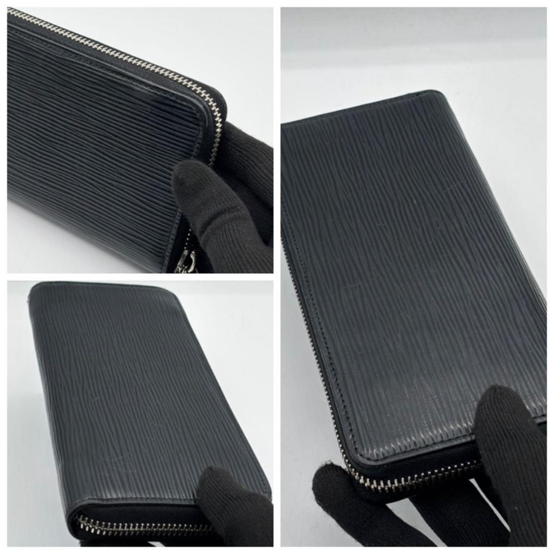 大人気 ルイヴィトン クレマンス エピ ノワール ラウンドファスナー 長財布 黒
