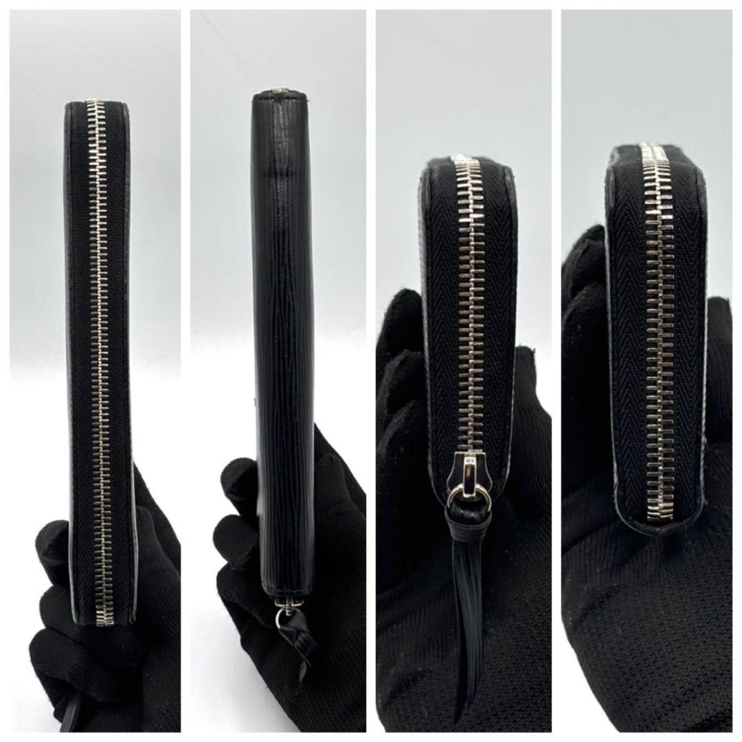 大人気 ルイヴィトン クレマンス エピ ノワール ラウンドファスナー 長財布 黒