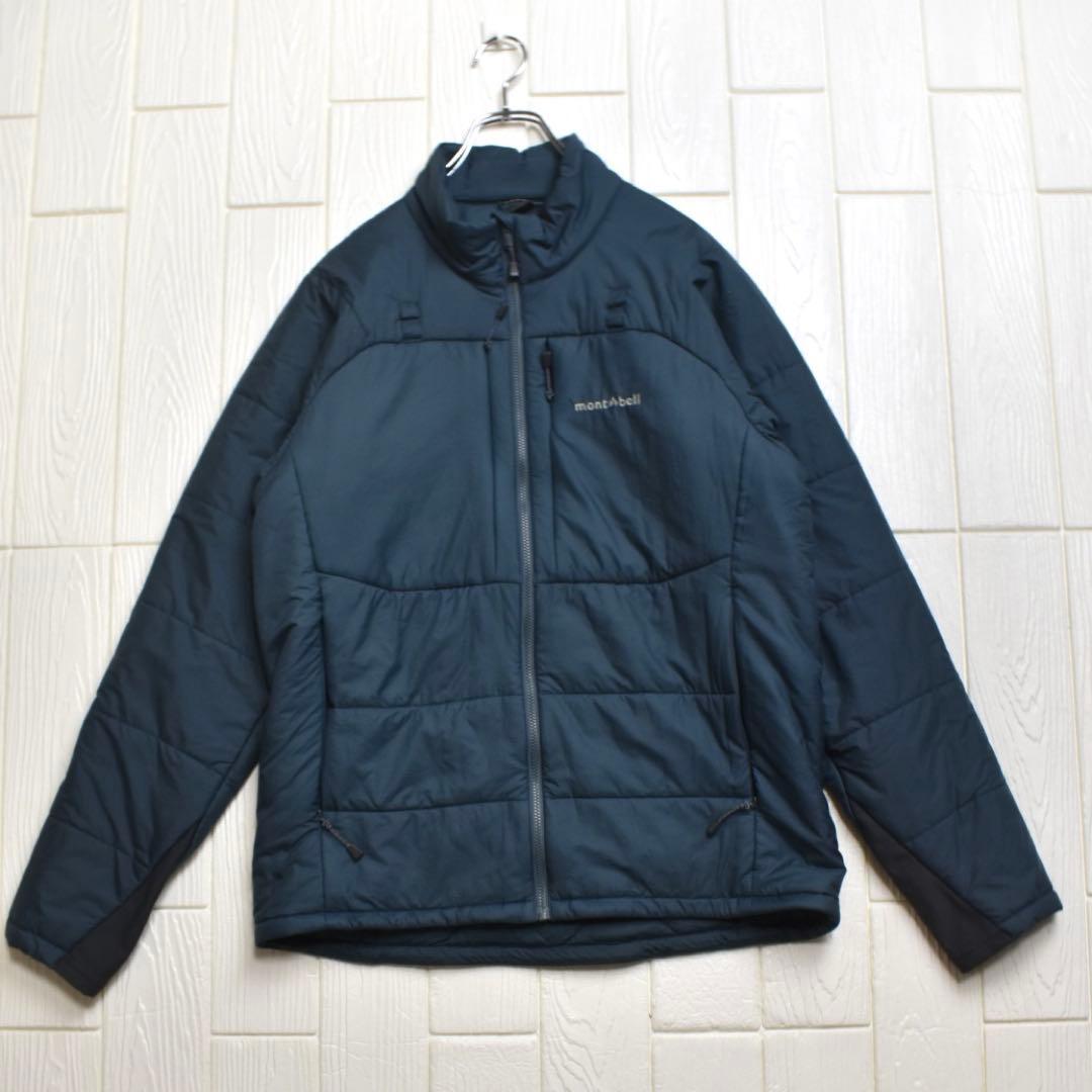 0118A mont-bell ダウンジャケット XL 美品 ダークブルー 古着