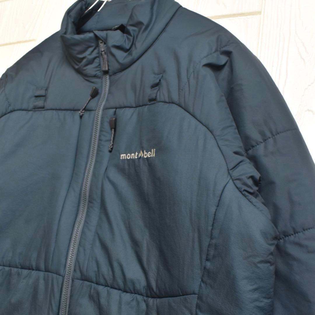 0118A mont-bell ダウンジャケット XL 美品 ダークブルー 古着