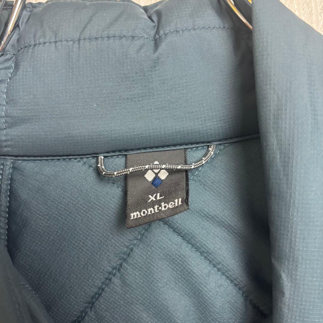 0118A mont-bell ダウンジャケット XL 美品 ダークブルー 古着