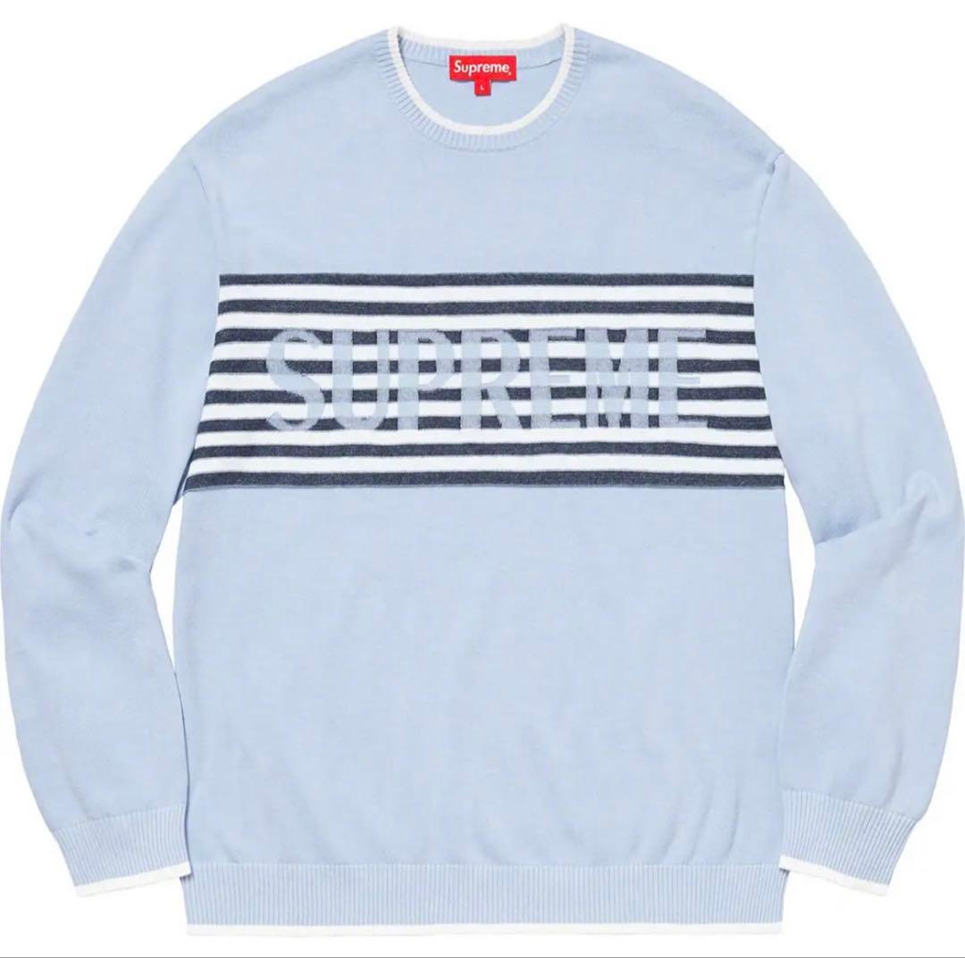 LサイズSupreme Chest Stripe Sweater - メルカリ