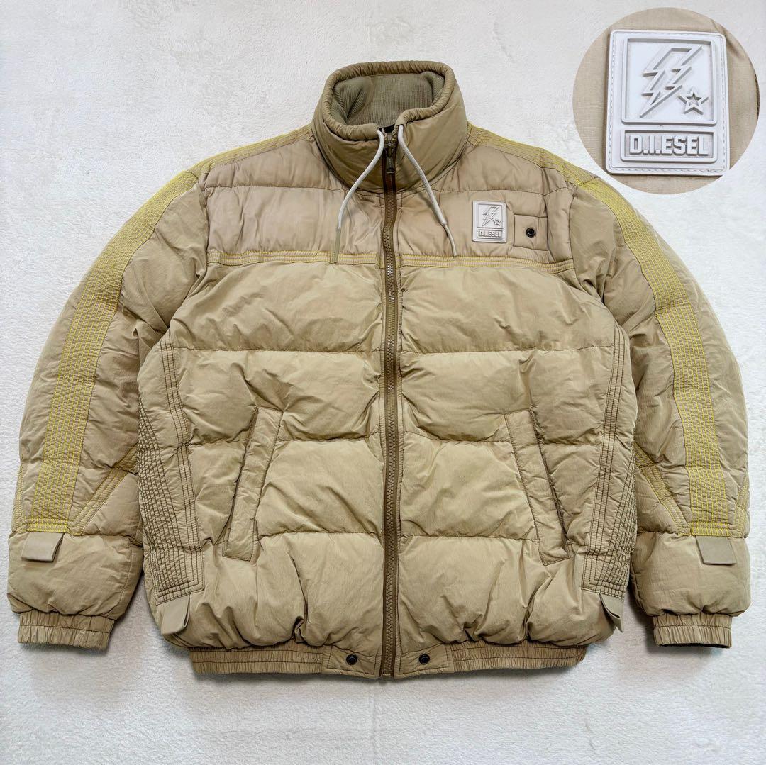 極美品 ディーゼル W-BRIGGS 21AW フルジップ ダウン ベージュ - メルカリ