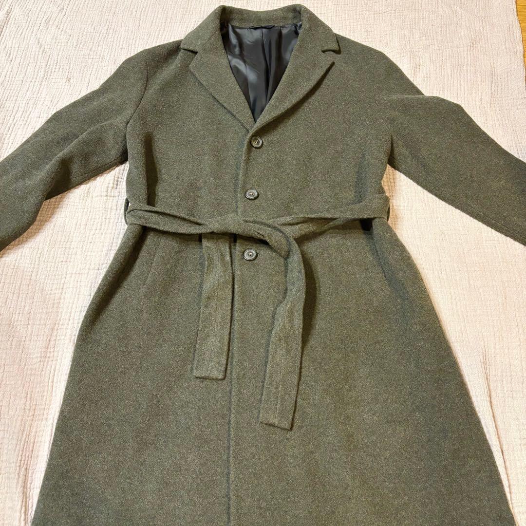Hevo ロング チェスターコート ダークグリーン Lサイズ相当 - メルカリ